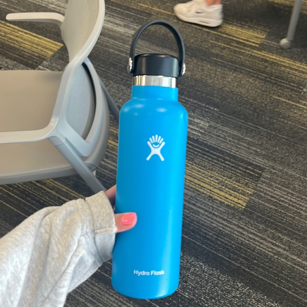 Blue hydro flask water bottle